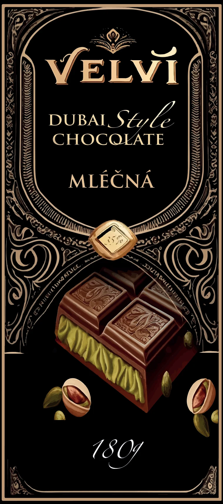 Dárková krabička Velvi na 180g plněnou čokoládu